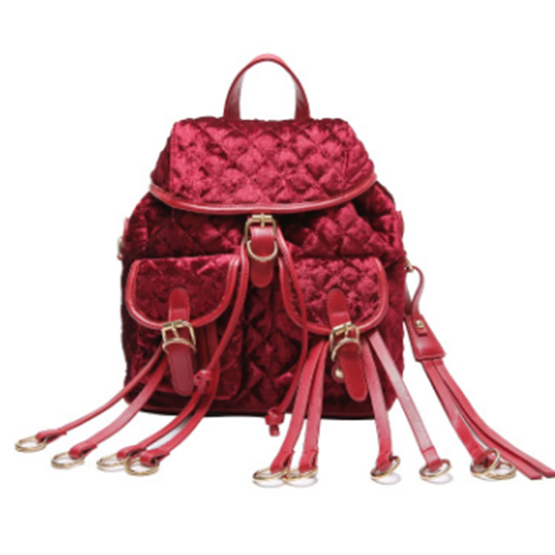 

2017 Fashion Velvet Backpack diamond lattice velvet Women Shoulder Bag School bags Travel backpack For Teenage Girls Mochila