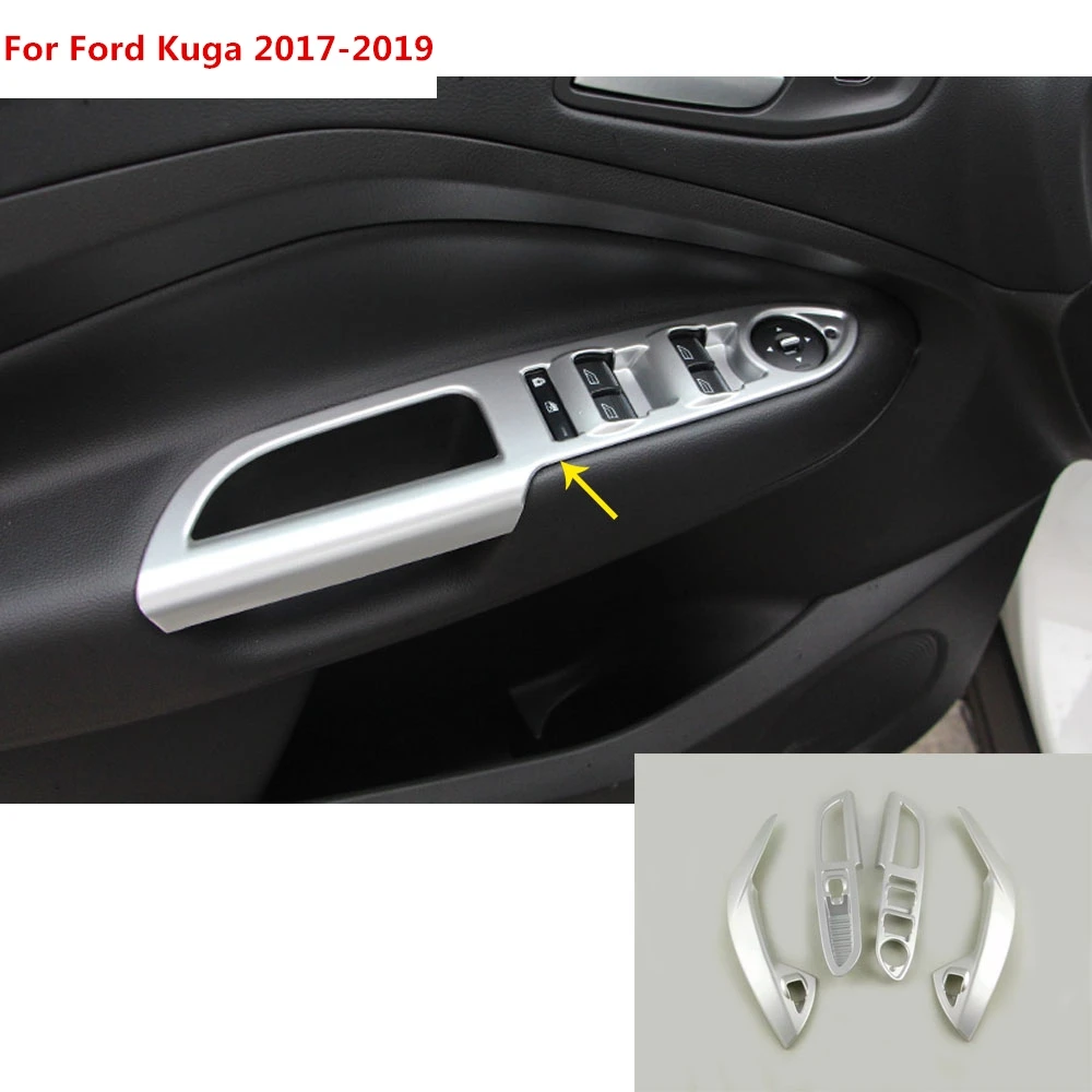 Для Ford Kuga 2017 2018 2019 Автомобильная ABS Серебряная внутренняя дверная оконная