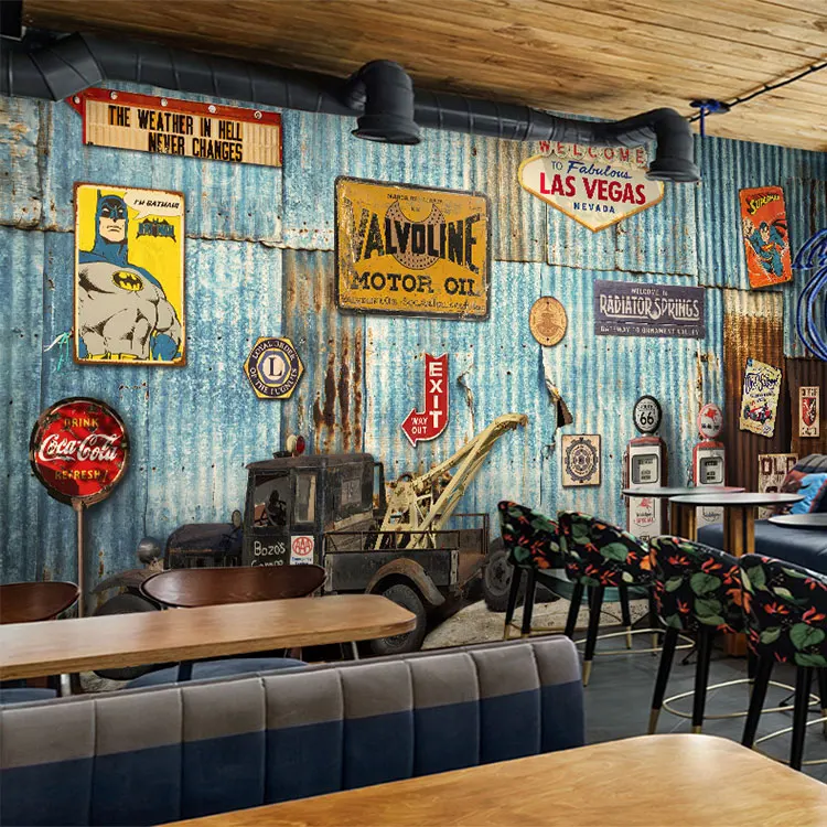 Gratuit Images Custom Photo Wallpaper 3d Retro Nostalgia Truck Iron Sheet dernière par