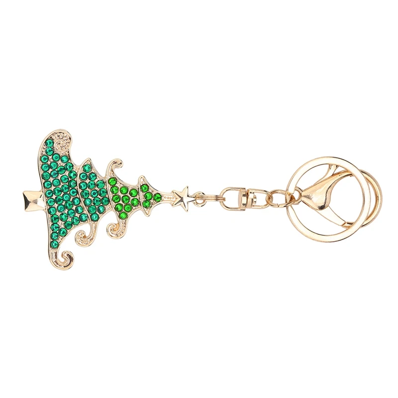 

Diy Handmade Diamond Keychain Rhinestone Bag Pendant Keyrings Christmas Tree Chain Crystal Key Chains