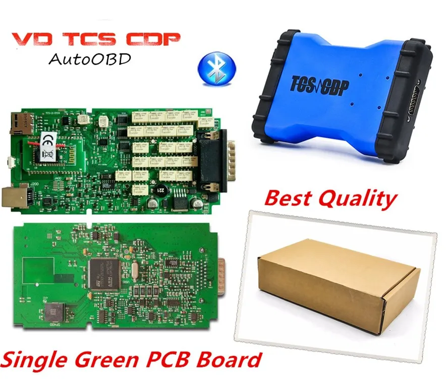 Качественная одинарная зеленая плата VD TCS CDP Pro plus Bluetooth 2016. R0 Бесплатная активация