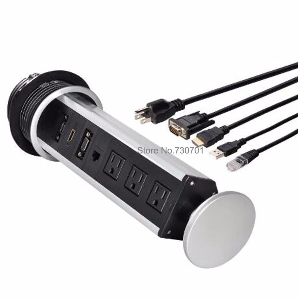 USA standard with 3 US AC Power 1 data cat5 1 VGA 1 HDMI 1 DATA USB for USA Japan Mexico Colombia multiple use table socket USA standard with 3 US AC Power 1 data cat5 1 VGA 1 HDMI 1 DATA USB for USA Japan Mexico Colombia multiple use table socket