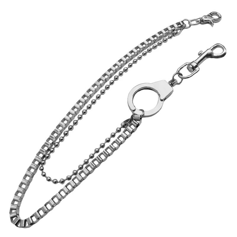 Fashion Rock Pants Chain Handcuffs Jeans Chain Punk Hip hop Trendy
