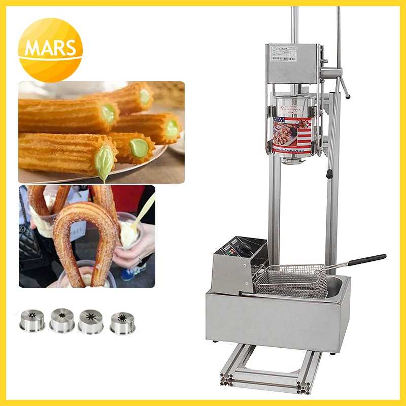 

Mars 3L manual churros making machine /churros maker; spanish churro machine spain donut machine Latin fruit maker