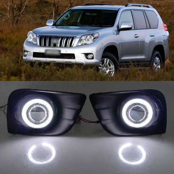 Super COB Fog Light Angel Eye Bumper Projector Lens for Toyota Land Cruiser 150/Prado 4000/FJ150 | Автомобили и мотоциклы