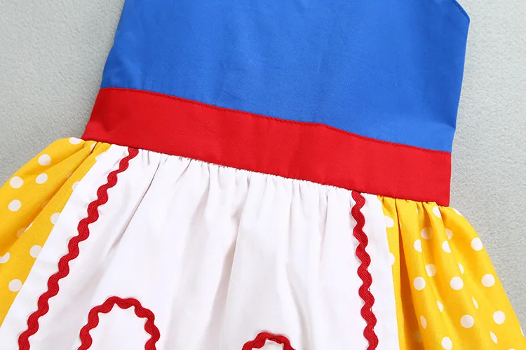 Neve branca vestido de verão princesa meninas