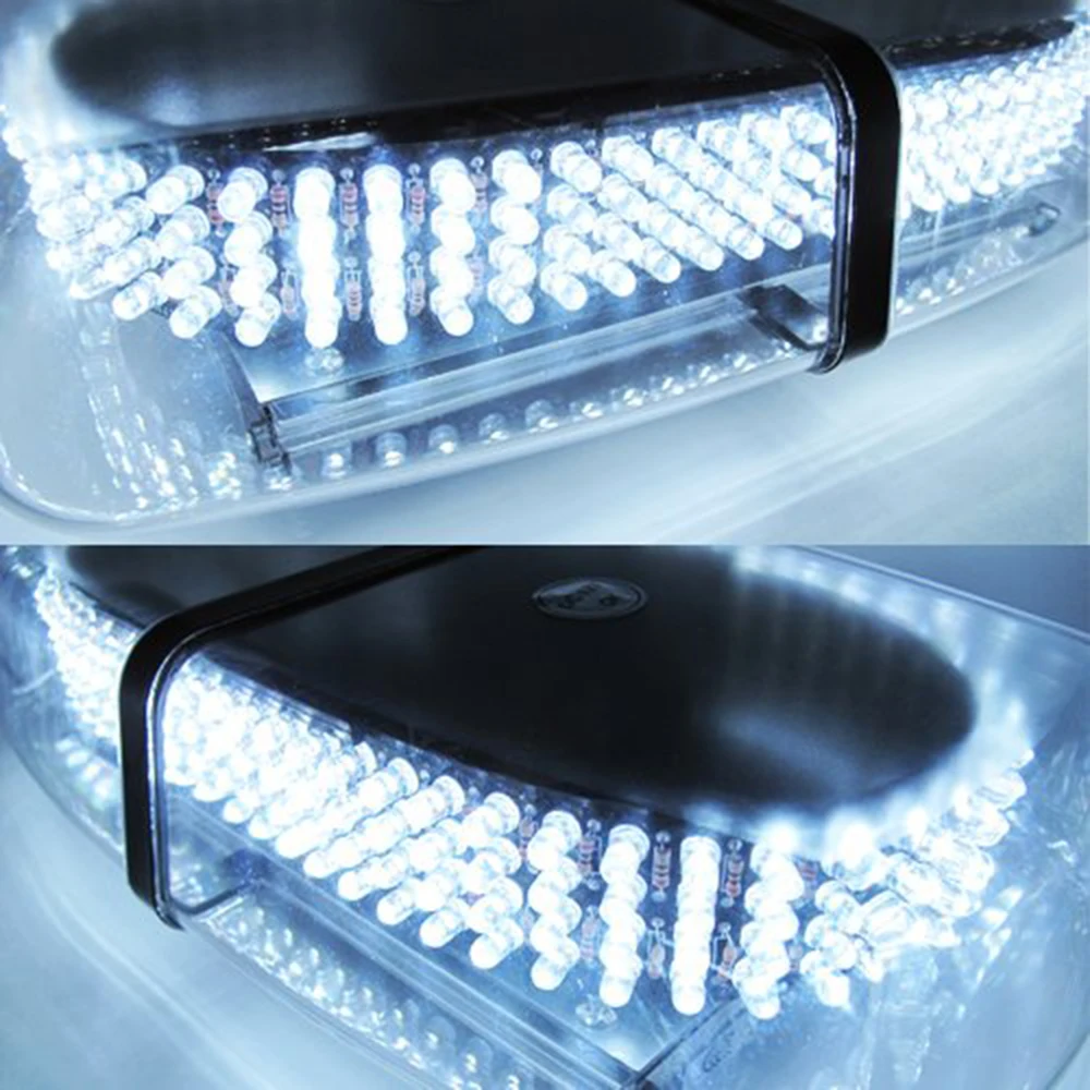 White Light Bar Roof Top Emergency Hazard Warning Flash Strobe 240 LED