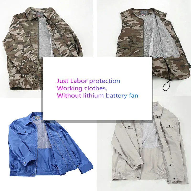 

Summer explosions cooling heatstroke clothing fishing fan overalls electric welder air conditioning clothes without lithium batt