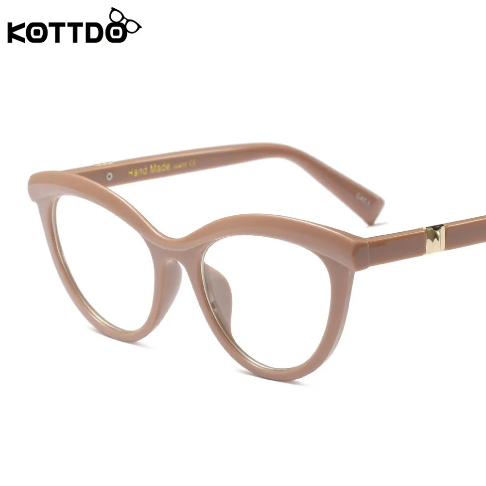 KOTTDO кошачий глаз прозрачные очки Оптические оправа для женщин lunette de vue