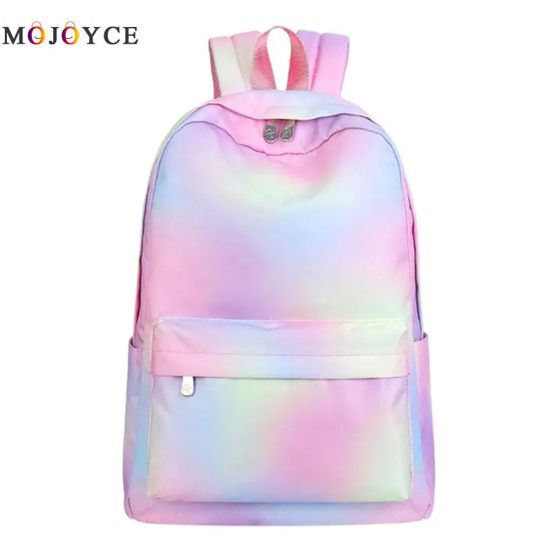 Gradiente de paneles de las mujeres Mochila portátil impermeable de la escuela de niñas Mochila de gran capacidad de viaje Mochila femenina Gradiente de paneles de las mujeres Mochila portátil impermeable de la escuela de niñas Mochila de gran capacidad de viaje Mochila femenina