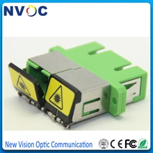 30 шт./лот, SC/APC одномодовый дуплексный Metail крышка затвора волоконно-оптический адаптер, SC APC запорный волоконный адаптер разъем