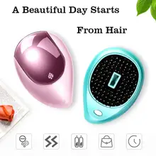 Портативный Электрический волос Ионная Щетка прямая кисть для волос щетка отрицательная расческа-ионизатор Антистатический массаж Мини Расческа для прямых волос