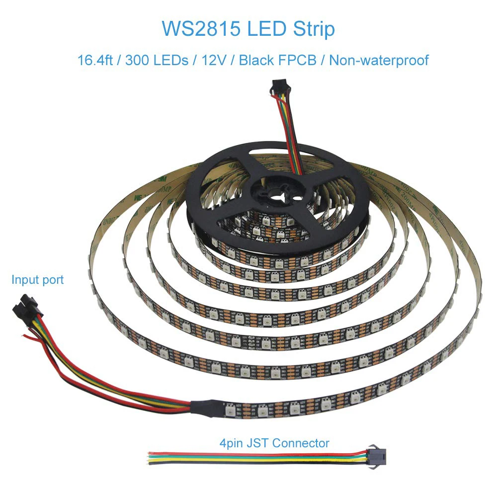 WS2815(12V WS2812B) светодиодный двойной сигнала синхро-адаптер длиной 1 м/5 м 30/60/144 Пиксели/светодиодный s/m индивидуальный адресат 5050 RGB светодиодный led Flex неоновые полосы светильник