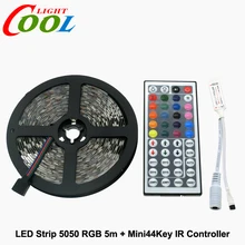 RGB LED Strip 5050 5m + IR 44Key Controller + DC12V 6A Adapter Flexible LED Light RGB Sets.