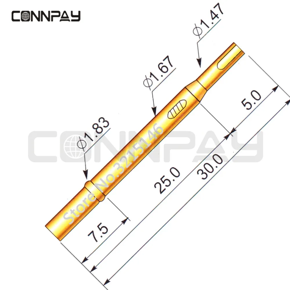 

100Pcs in a Pack R100-4S Test Probe Pogo Pin Receptacle Length 30.0mm Tool