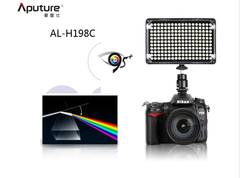 

Aputure Amaran CRI 95+ AL-H198C LED Video Light Lamp 5500K / 3200K Dimmable for DLSR Cameras Photography Lighting