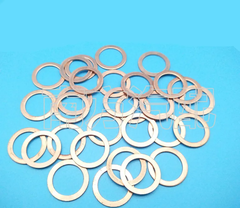 

100pcs M6-M26 Copper Washer Gasket Flat Ring 1.5mm Thick For Generator Machinery