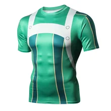 3-D Спортивная одежда для фитнеса с принтом мой герой колледж Мультяшные колготки-облегающая Спортивная футболка для спортзала Мужская футболка для бега спортивная одежда