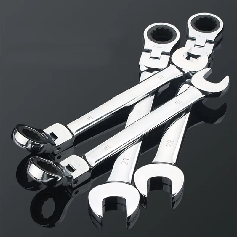6-32 мм Crv гибкий Трещоточный гаечный ключ комбинированная головка гаечный ключ регулируемые ручные инструменты для автомобиля