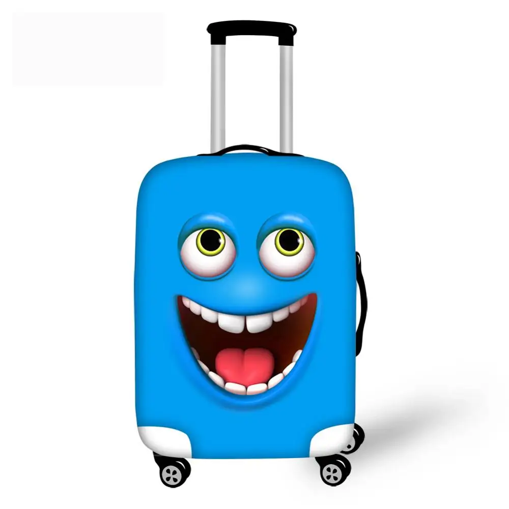 TWOHEARTSGIRL Чехол для багажа с забавными улыбающимися мордочками пылезащитный устойчивый к царапинам чехол для 18-32 дюймов Чехол на колесиках - Цвет: CA4975