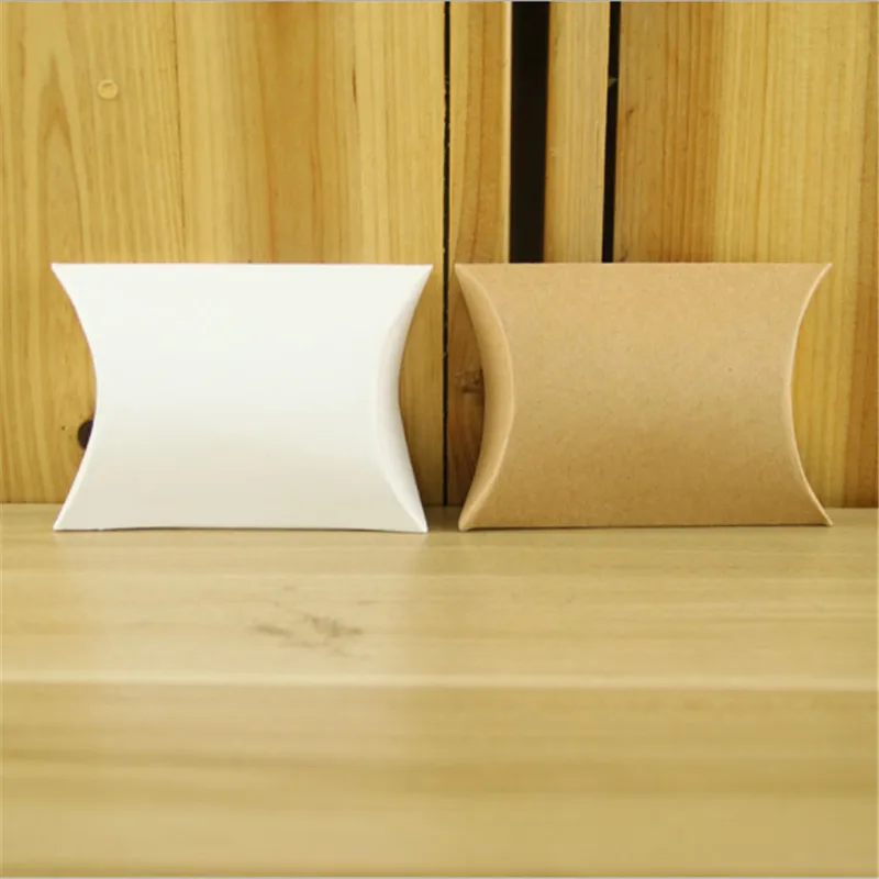 

Pillow type Kraft Paper Candy Packaging Bags Baby Shower Gift boxes Wedding Party Birthday Christmas wrapping Favor Box/Bags