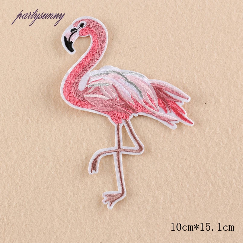 

PF Embroidery Patches Flamingo Patch Hand Sewing Unicorn Butterfly Badges Stripes Clothing Applique Accessories Jacket Bag RH001