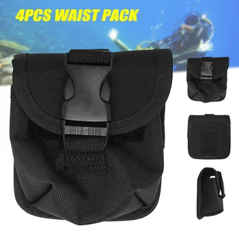 

4 Pcs Diving Scuba Weight Pocket with Quick Release Buckle Diving Weight Belt Pouch DX88