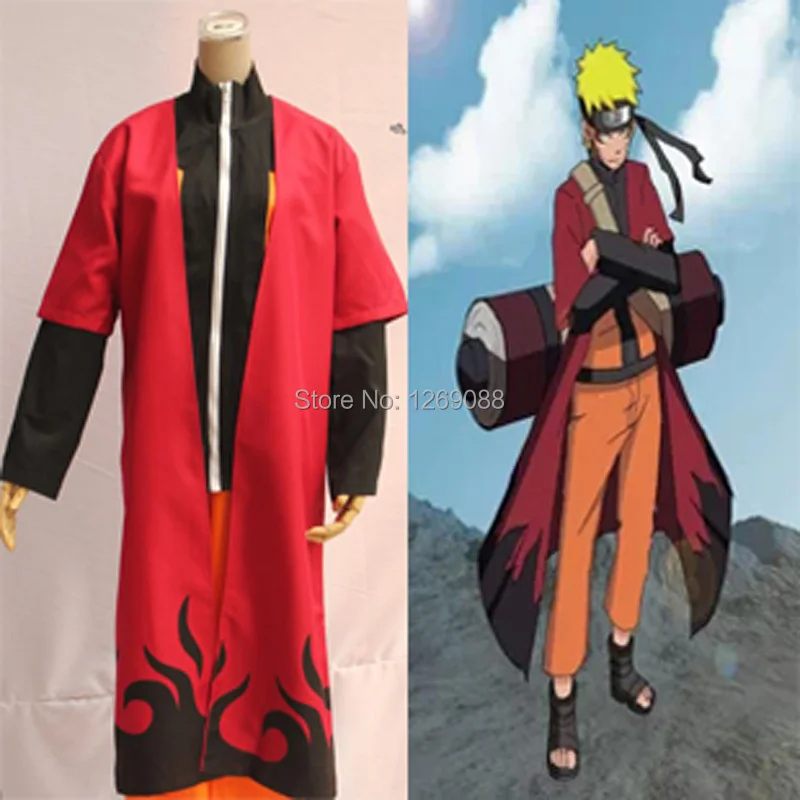 Naruto Uzumaki 2nd Naruto Shippuden Cosplay Costume Coat Pants Anime Jacket 