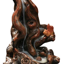 Обратного конусные палочки держатель домашний декор Будда курильница с обратным потоком ладан горелки палочки Ганеша гостиная водопад Z299