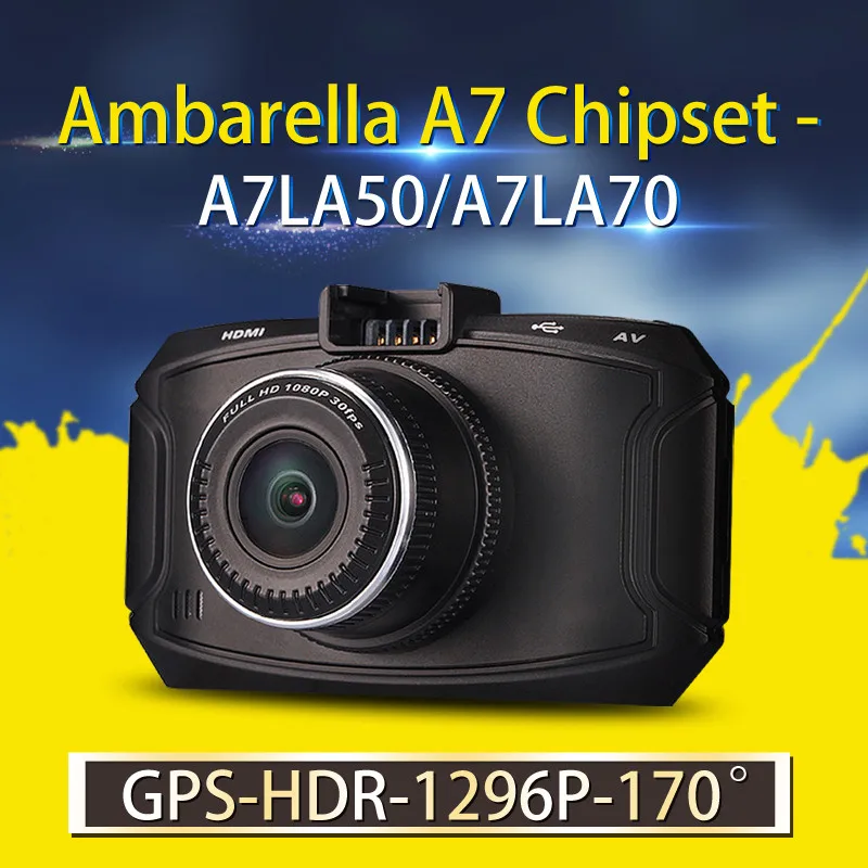  Ambarella A7 Car DVR GS90C/GS90A/G90 Car Camera 1296P HD DVR Recorder Dash Cam GPS Logger Night Vision OV4689 Sensor Camcorder 