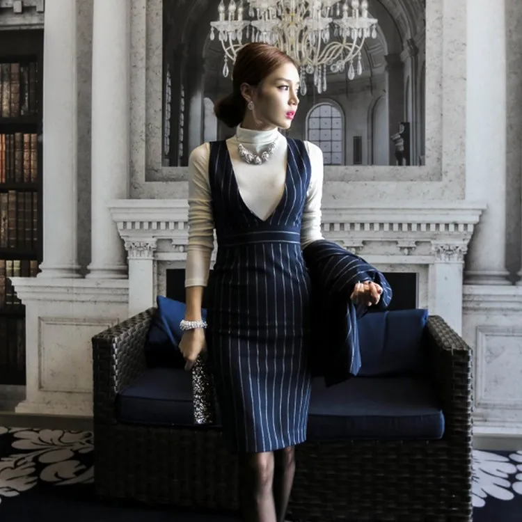

Office lady dress suits women blazer jacket + fashion sheath dresses two pieces set business suits work wear blazer coat sets