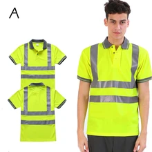 Дышащая быстросохнущая унисекс безопасность, высокая видимость отражающая футболка для спорта, на открытом воздухе, для езды на велосипеде оптом печать логотипа