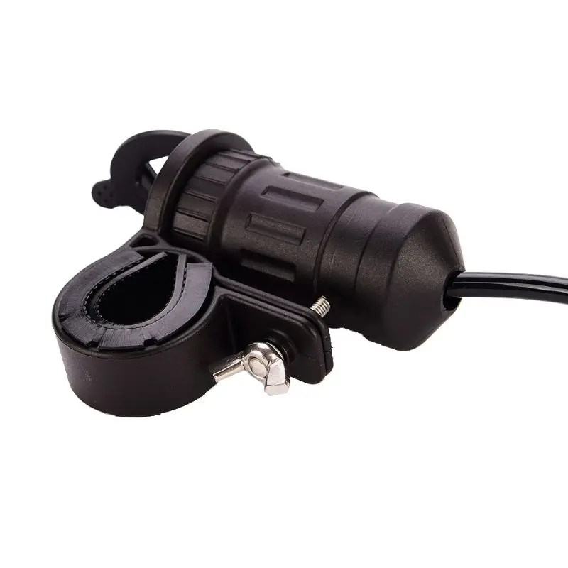 12 В 24 в двойной USB 2.1A зарядное устройство с светодиодный вольтметр Весна адаптер питания кабеля для BMW Мотоцикл «Триумф» Hella DIN Plug