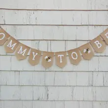 Пользовательские мама папа родители Пчелы baby shower мешковины баннеры детский Знак для комнаты вечерние тканевые гирлянды фото реквизит