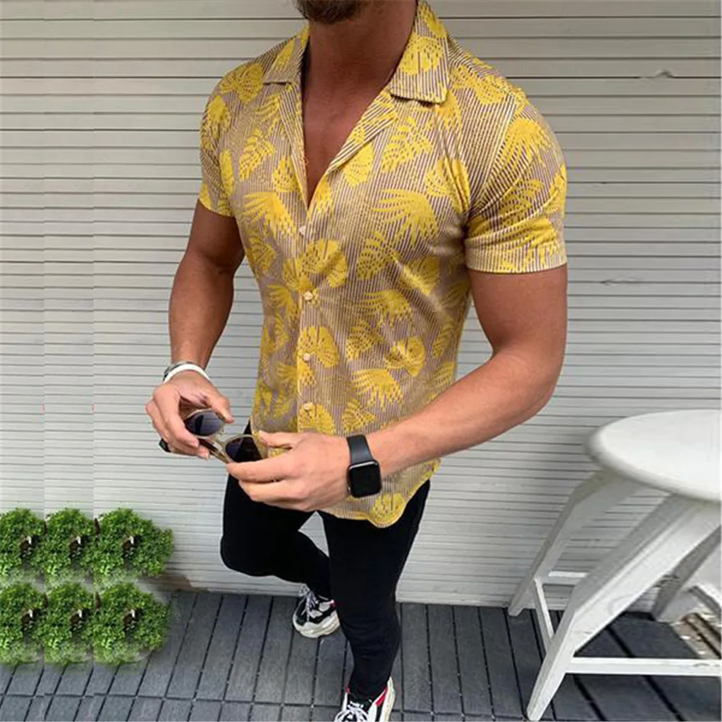 Мужская Летняя серая хлопковая рубашка с леопардовым принтом, стиль, европейский стиль, короткий рукав, повседневная мужская модная рубашка, бренд Camisa Masculina