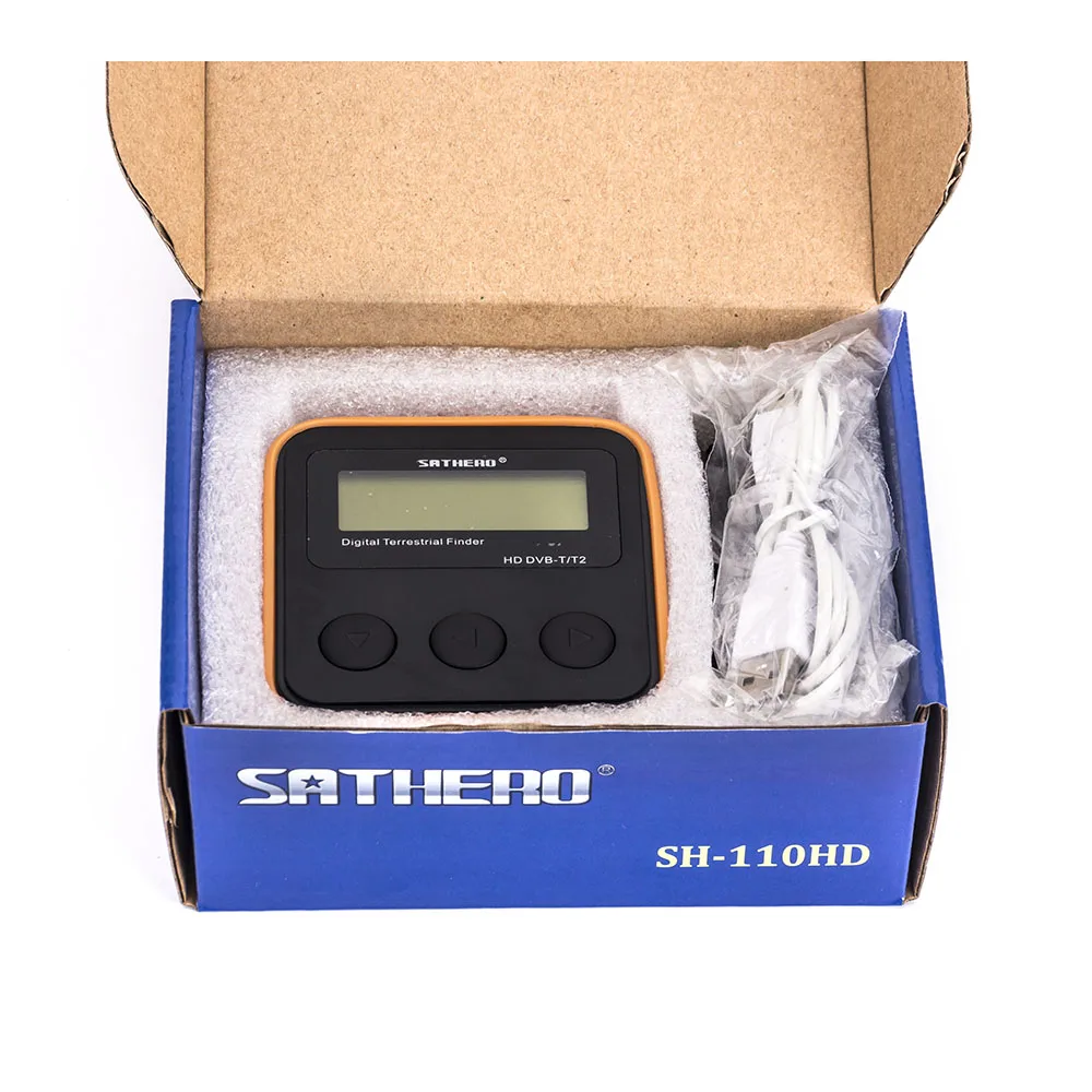 Sathero SH-110HD DVB-T DVB-T2 Finder метр карманный цифровой наземный искатель ЖК-экран Поддержка QPSK для DVBT2 сигнала цифрового ТВ