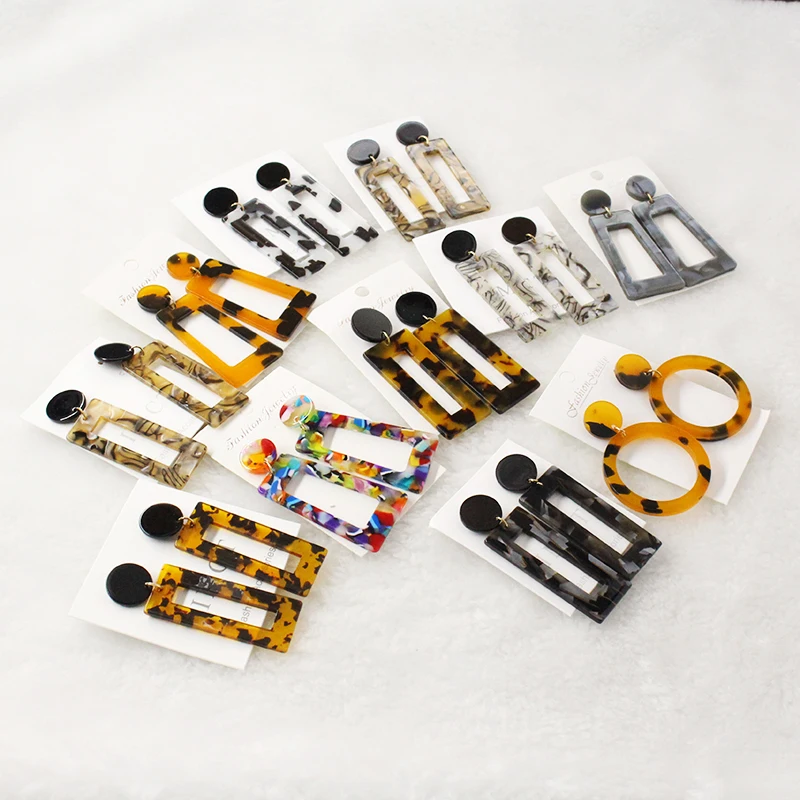 

The Popular European and American Classic Acrylic Leopard Ear Nail Temperament Simple Fashion Ear Pendant Ear Ornaments