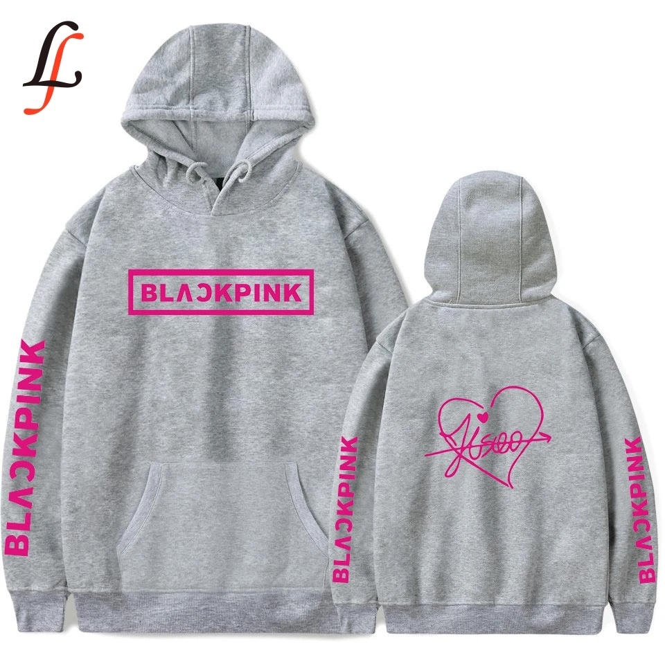 Blackpink Harajuku Women Hoodies Sweatshirts K-pop Fans Sweatshirt Streetwear Heart-Shaped Autumn Winter Clothes Oversized 4XL