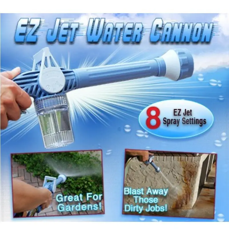 

8 In 1 Multifunctional Home Garden Car Cleaning Spray Gun Sprayer Plastic Easy to Use Ez Jet Water Cannon Turbo Sprayer Tools