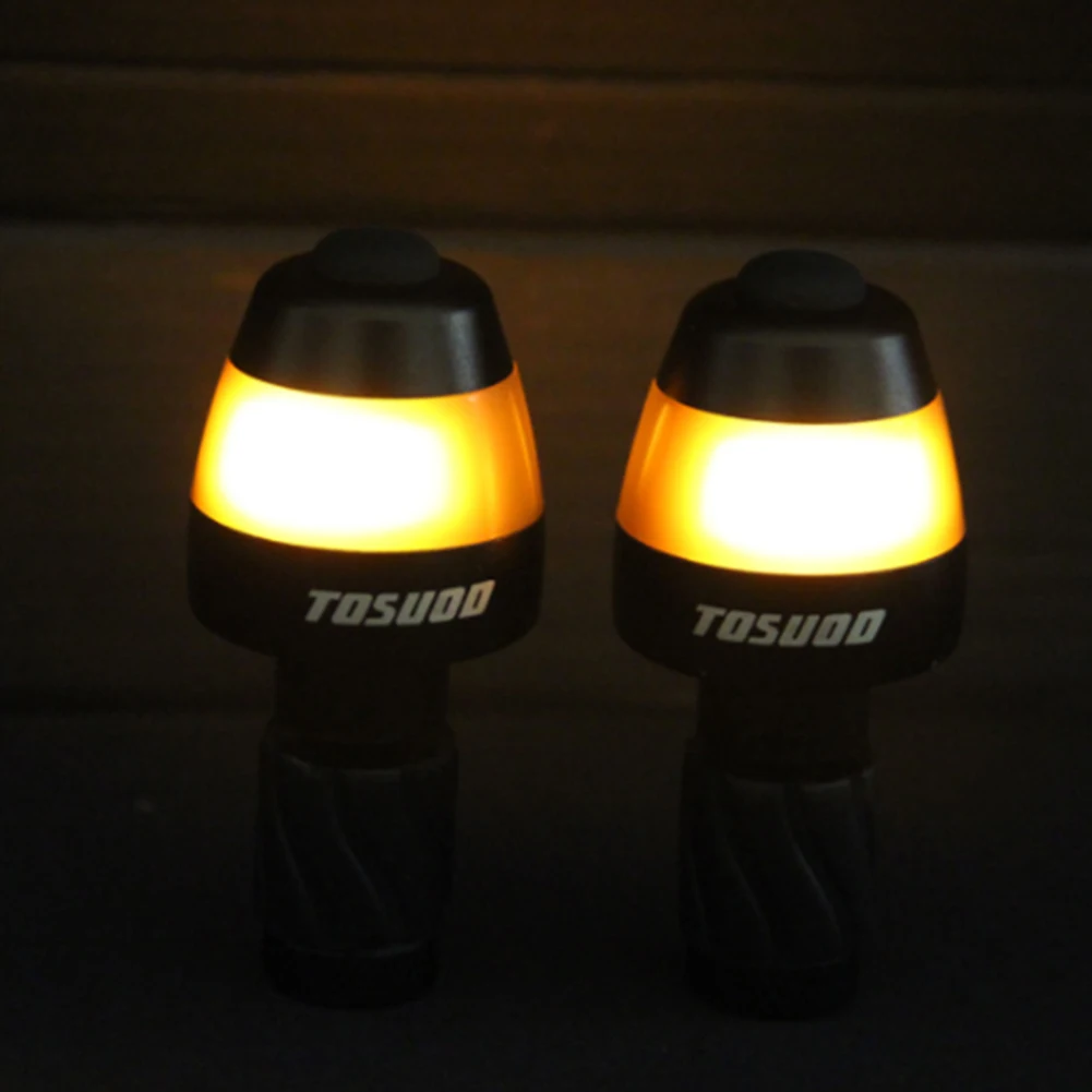 Online 2 uds. Luz trasera de la manija de la luz de la bicicleta luz LED de luz de señal de giro lámpara de advertencia de seguridad multifunción mochila accesorios de luz
