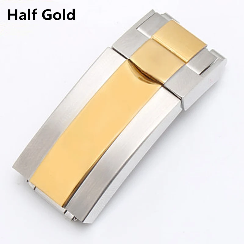 16mm Stainless Steel Buckle Brushed Silver Pink Rose Gold RX Buckle Oyster Lock For Daytona Submariner GMT Role Clasp With Crown