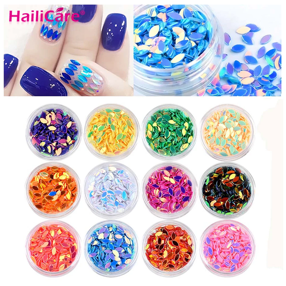 

Nail Art Decoration Horse Eye Rhinestones Flatback Nail Crystal Holographic Chameleon Nail Sequins Dazzling Paillette Flakes