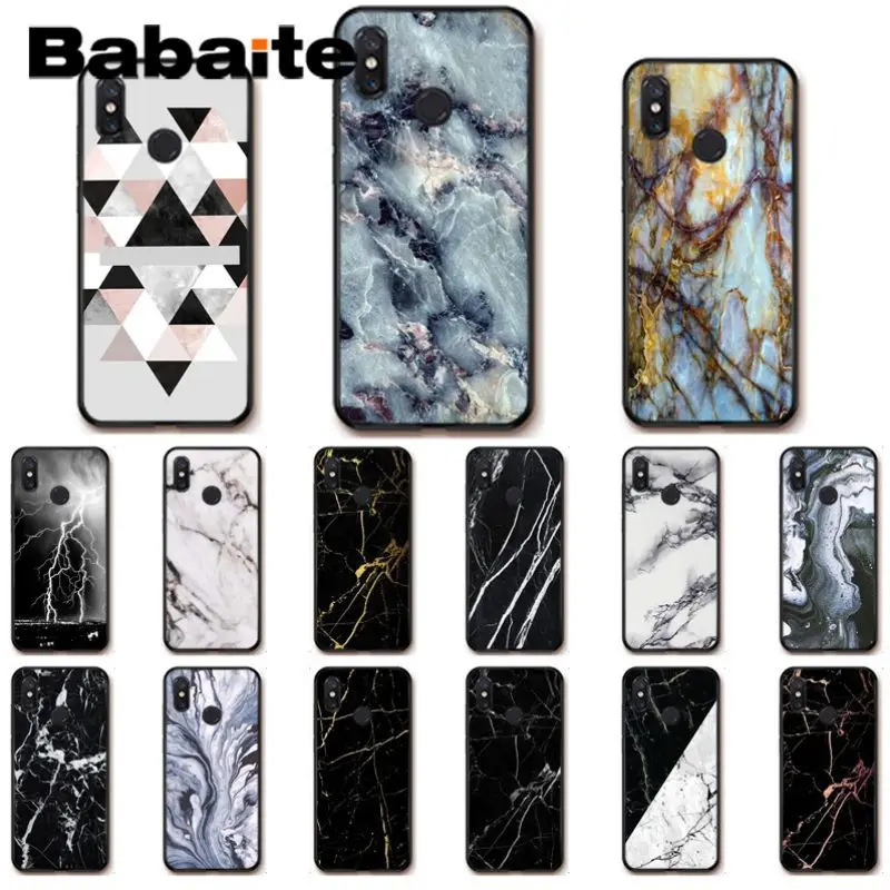 

Babaite Watercolor Marble tiles stone Soft Phone Case Cover For xiaomi mi 8se 6 mi8lite note2 note3 mix2 max2 max3 funda