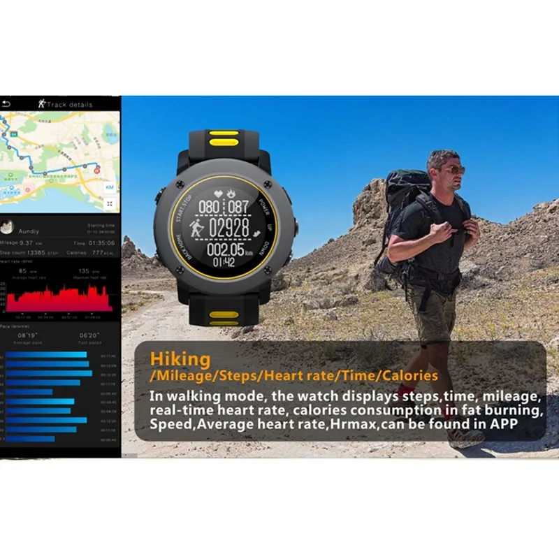 

Origina Heart Rate Monitor Sport Waterproof SIM Card UW90 GPS Smart Watch Support Bluetooth 4.0 Smartwatch for Android IOS