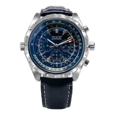 Elegante de cuero Genuino de Negocios Reloj MenLuxury Cocodrilo En Relieve de Cuero Para Hombre Relojes de Pulsera Calendario Mecánico Automático de Los Hombres