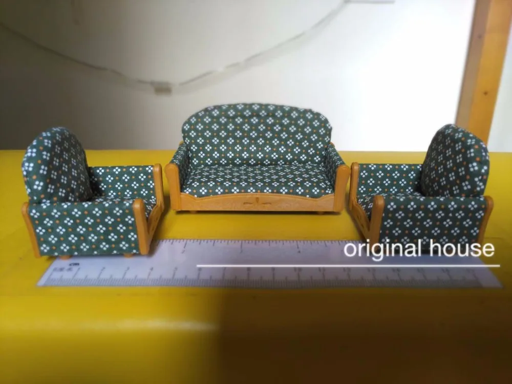 1 set of sofa Sylvanian Family mini Couch sofa set mini