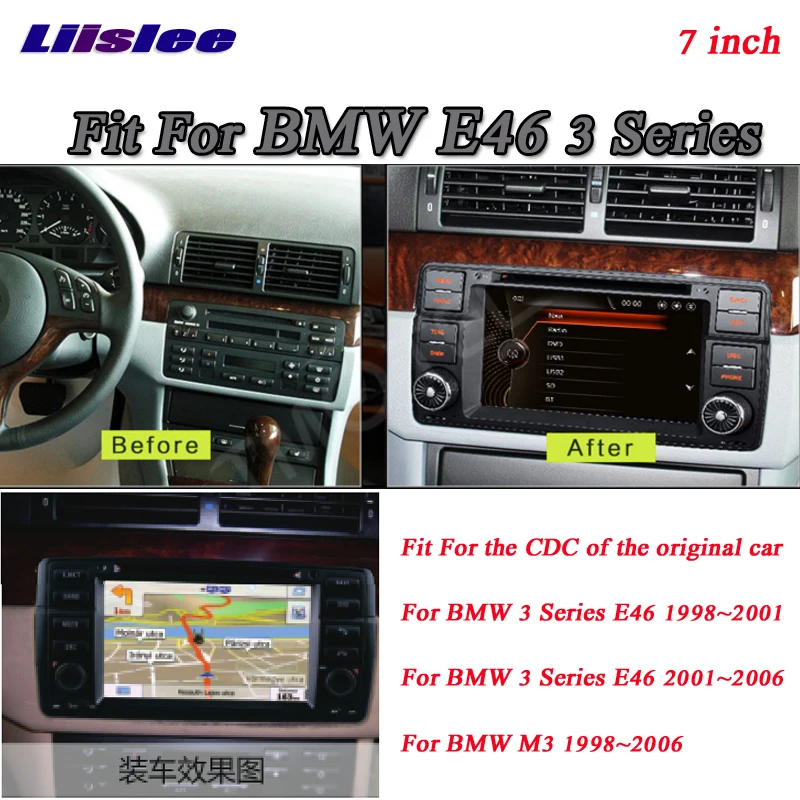 Sale Liislee For BMW 3 E46 318 320 M3 Stereo Radio 3G Canbus BT DVD Player GPS MAP Navigation 1080P HD Screen System Original NAVI 5