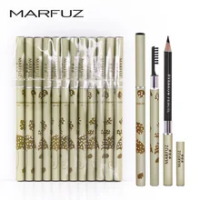 MARFUZ 12 шт/Лот 2в1 усилитель бровей зонтик из горного хрусталя водонепроницаемый карандаш для бровей+ кисть для бровей
