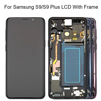 

Super AMOLED Display For Samsung S9 G9600 S9 plus LCD Display G9650 965F Digitizer Touch Screen With Frame Assembly