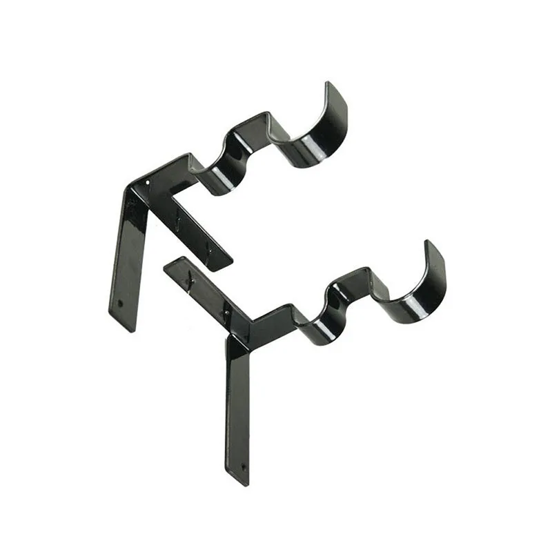 

2 Pcs Double Center Support Adjustable Curtain Rod Bracket Into Window Frame --M25